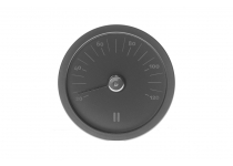 Saunový teplomer Rento z hliníka, čierny