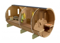 Sudová sauna 400 BOROVICA THERMO s terasou, rozložená