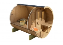 Sudová sauna 250 BOROVICA THERMO s terasou, zmontovaná