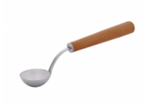 Nerezová naberačka SENTIOTEC s drevenou rukoväťou - 40 cm, céder