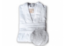 Župan do sauny BIELY, froté, veľ. L