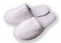 Šľapky do sauny s plnou špičkou, BIELE, univerzálne