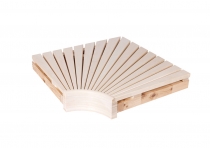 Lavica hotová - rohový modul 790x790 osika