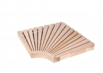 Lavica hotová - rohový modul 790x790 jelša