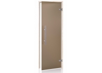 Dvere saunové "A" Light Premium 7x20 Satin Bronze 690x1990 mm Jelša