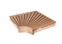 Lavica hotová - rohový modul 790x790 osika THERMOWOOD