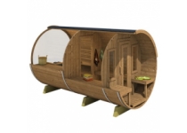 Sudová sauna DELUXE 400 BOROVICA THERMO, presklená, rozložená