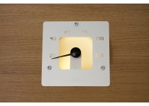 Cariitti teplomer do sauny SQ - štvorec, biely 120x120 mm