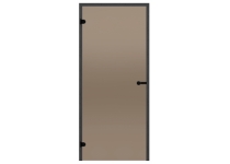 Dvere do sauny HARVIA 8x19, bronzové 790x1890 mm, borovica, čierny rám