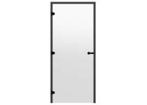 Dvere do sauny HARVIA 9x19, číre 890x1890 mm, borovica, čierny rám