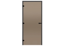 Dvere do sauny HARVIA 8x21, bronzové 790x2090 mm, borovica, čierny rám