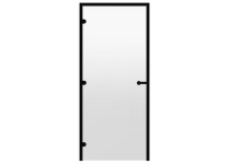 Dvere do parnej sauny ALU HARVIA 9x21, číre 890x2090 mm, čierny rám