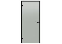 Dvere do parnej sauny ALU HARVIA 7x19, satinované 690x1890 mm, čierny rám