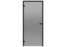 Dvere do parnej sauny ALU HARVIA 7x19, šedé 690x1890 mm, čierny rám