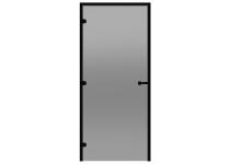Dvere do parnej sauny ALU HARVIA 8x21, šedé 790x2090 mm, čierny rám