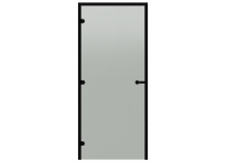 Dvere do parnej sauny ALU HARVIA 9x21, satinované 890x2090 mm, čierny rám