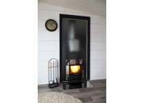 Sklenená stena Harvia DUO 9*19 (sklo, čierny hliník. rám, alu set)