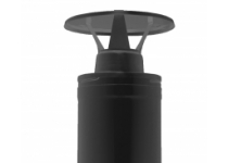 Dažďová klapka pre oceľový komín - čierna