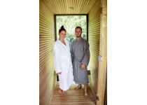 Vaflový župan do sauny - unisex, ŠEDÝ, veľ. L