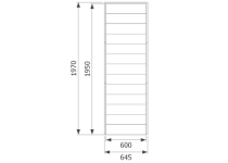 Kamenná stena do sauny, bridlice rustikal, 645x1970