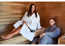 Župan do sauny - unisex, BIELÝ, veľ. XL