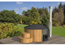 Kúpací sud Hot tub DLX 200cm so šedou vložkou + LED + thermokryt