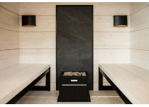 Kamenná stena Harvia 1824 x 634 mm, čierne rámy