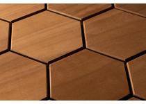 Dekoratívny saunový obklad PROMENADE, abachi thermowood XL 510x441mm