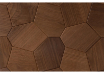 Dekoratívny saunový obklad HEXAGON, jaseň thermowood 432x373mm