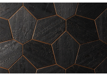 Dekoratívny saunový obklad HEXAGON, abachi thermowood yakisugi 432x373mm