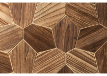 Dekoratívny saunový obklad HEXAGON, abachi yakisugi kartáčované 432x373mm