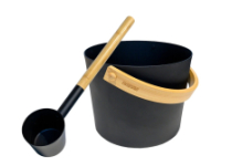 HARVIA vedro s naberačkou, matné čierne