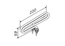 Vykurovacie teleso, špirála pre výparník BC60/60SE, 90SE, 2000W